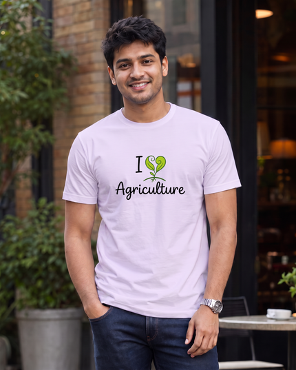 I Love Agriculture Graphic Classic Crew T-Shirt