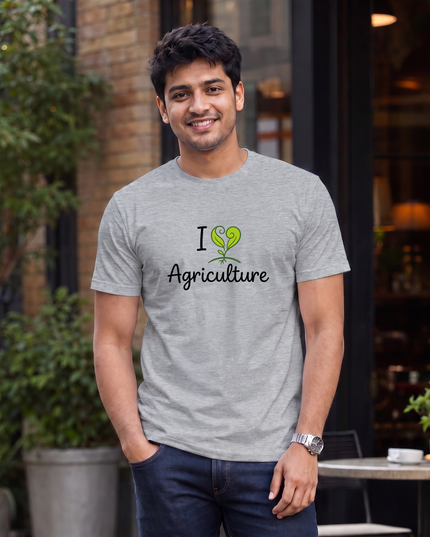 I Love Agriculture Graphic Classic Crew T-Shirt