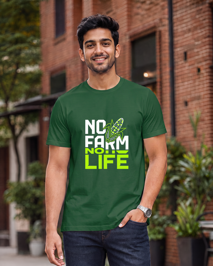 No Farm No Life Print Classic Crew T-Shirt