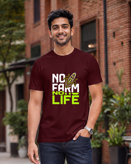 No Farm No Life Print Classic Crew T-Shirt