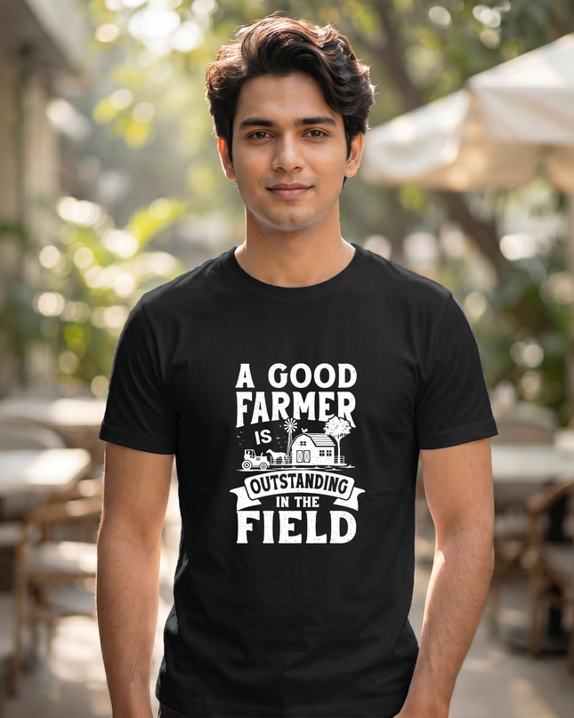 A Good Farmer Is Outstanding Graphic Classic Crew T-Shirt