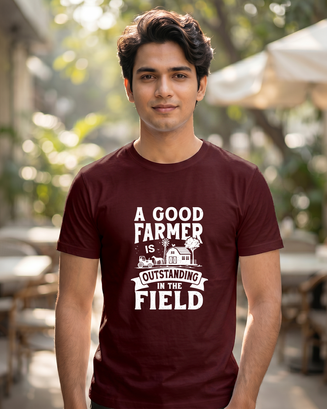 A Good Farmer Is Outstanding Graphic Classic Crew T-Shirt