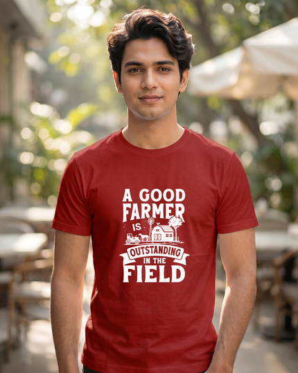 A Good Farmer Is Outstanding Graphic Classic Crew T-Shirt