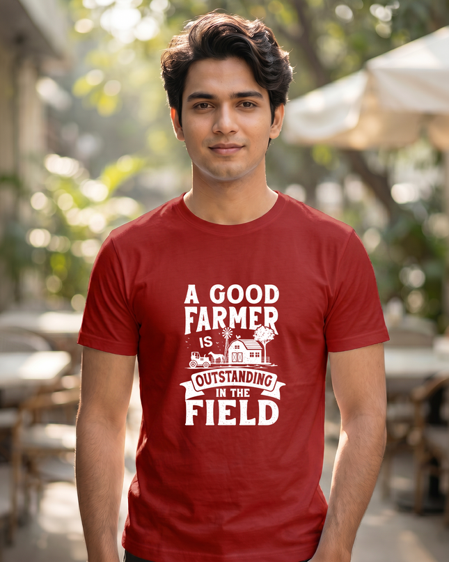 A Good Farmer Is Outstanding Graphic Classic Crew T-Shirt