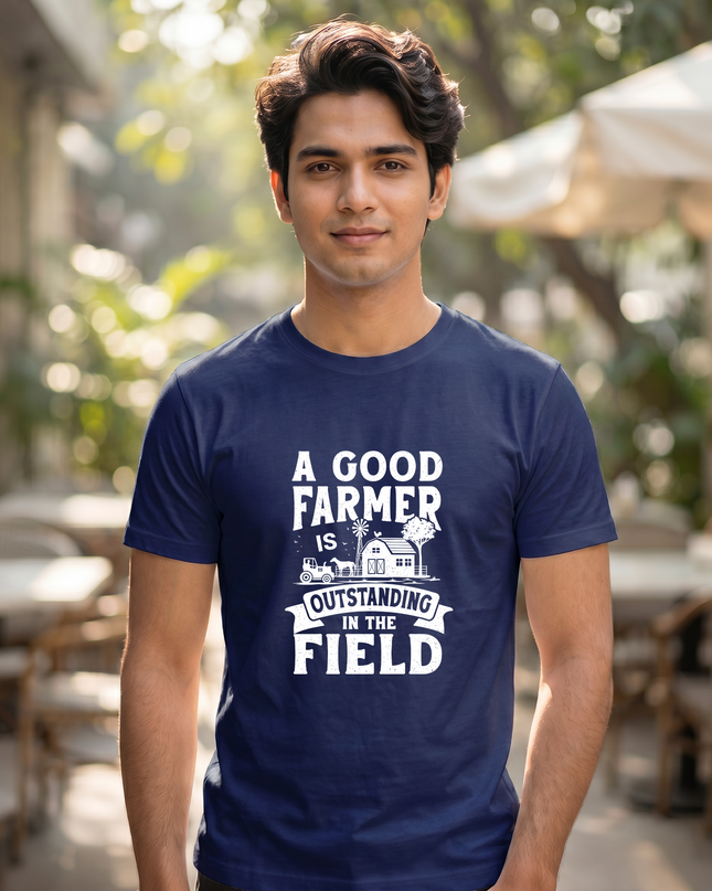 A Good Farmer Is Outstanding Graphic Classic Crew T-Shirt
