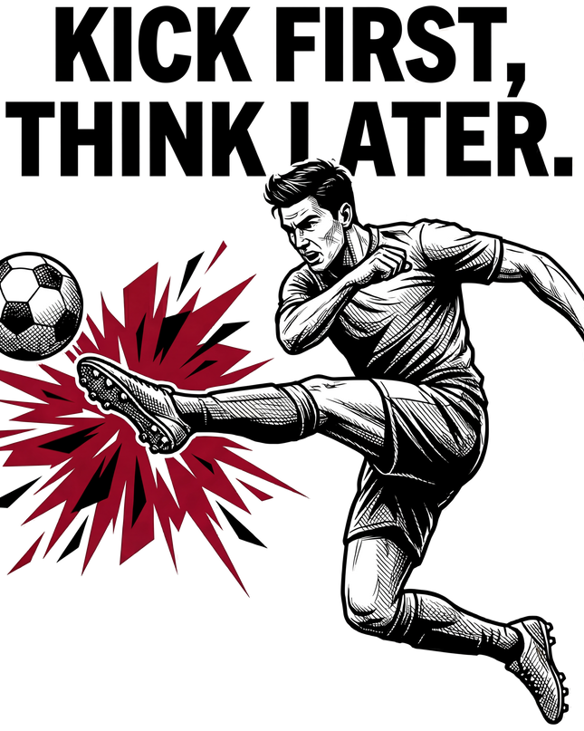 Kick First Think Later Unisex Classic Crew T-Shirt