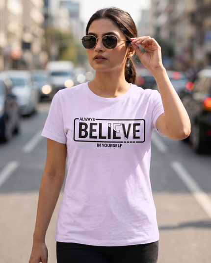 Always Believe In Yourself Graphic Unisex Classic Crew T-Shirt