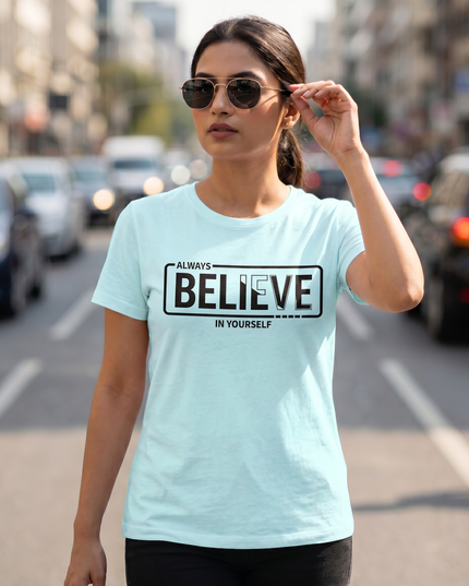 Always Believe In Yourself Graphic Unisex Classic Crew T-Shirt