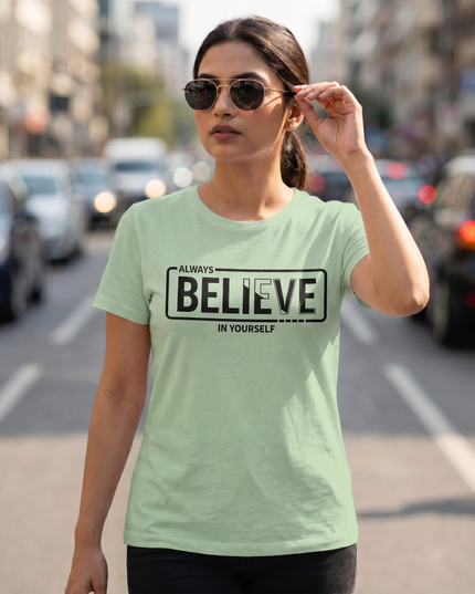 Always Believe In Yourself Graphic Unisex Classic Crew T-Shirt
