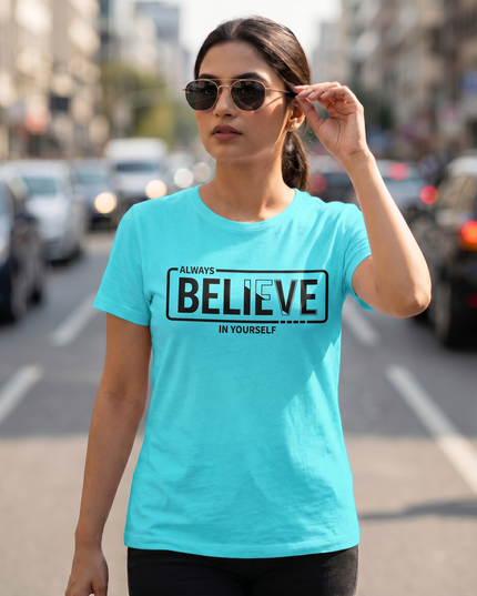 Always Believe In Yourself Graphic Unisex Classic Crew T-Shirt