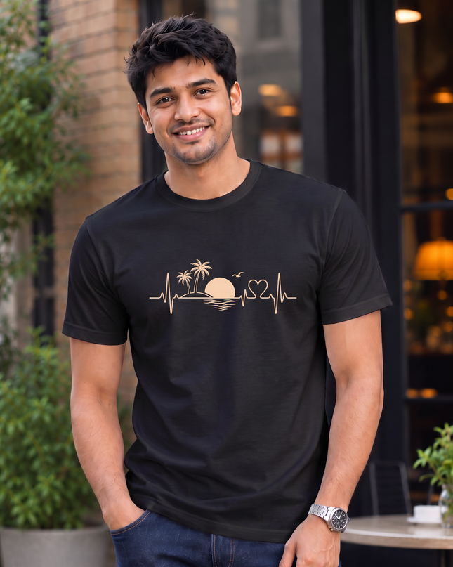 Ocean Heartbeat Men's Classic Crew T-Shirt