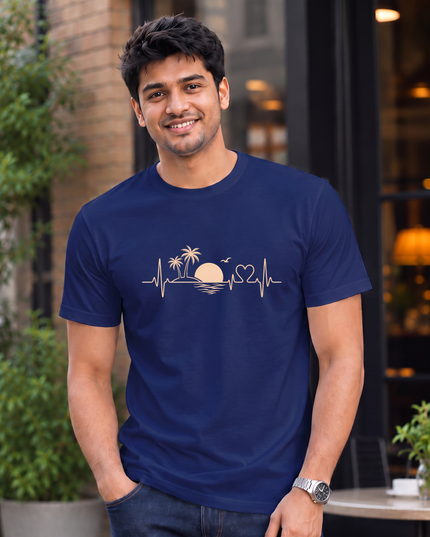 Ocean Heartbeat Men's Classic Crew T-Shirt