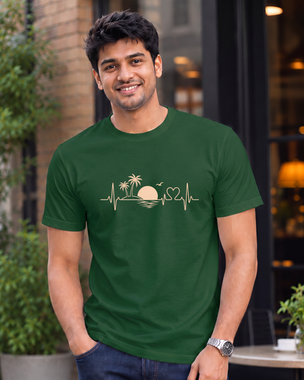 Ocean Heartbeat Men's Classic Crew T-Shirt