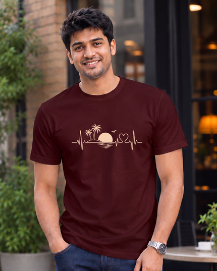 Ocean Heartbeat Men's Classic Crew T-Shirt
