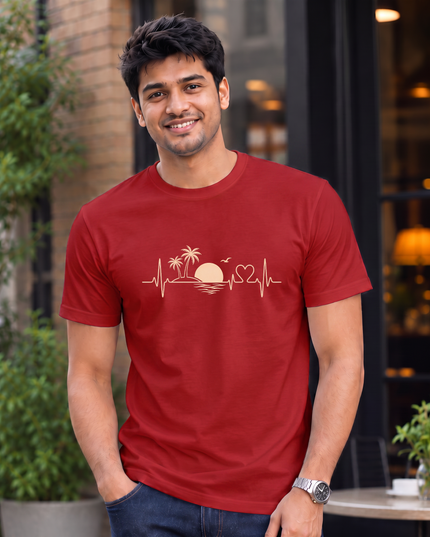 Ocean Heartbeat Men's Classic Crew T-Shirt