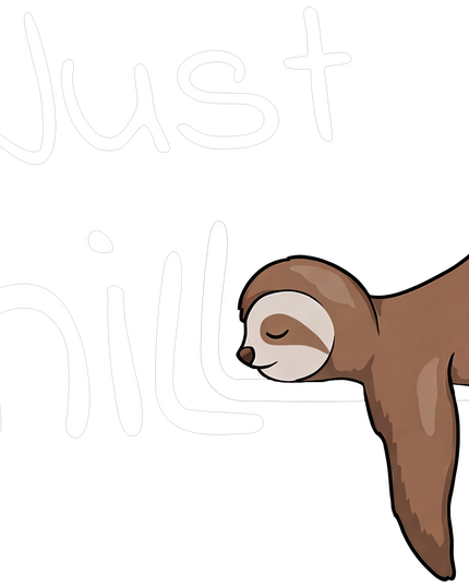 Just Chill Sloth Printed Unisex Classic Crew T-Shirt