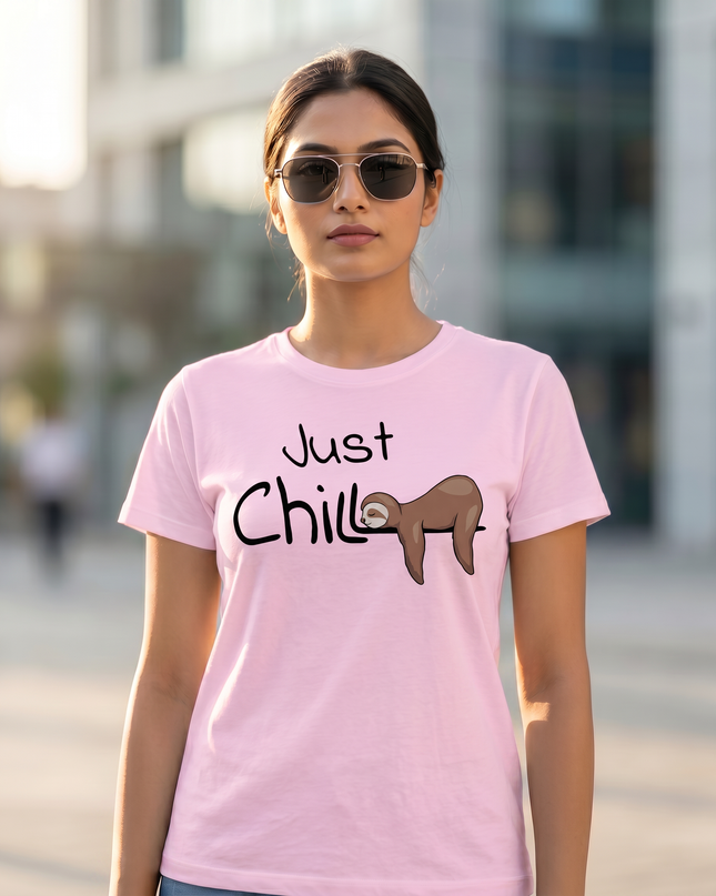 Just Chill Sloth Graphic Unisex Classic Crew T-Shirt