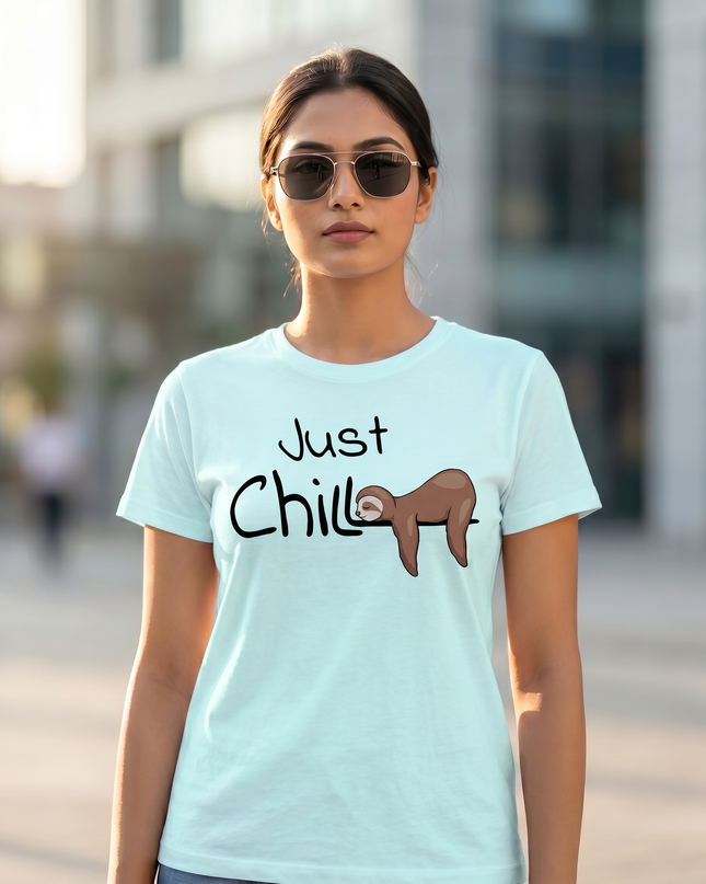 Just Chill Sloth Graphic Unisex Classic Crew T-Shirt