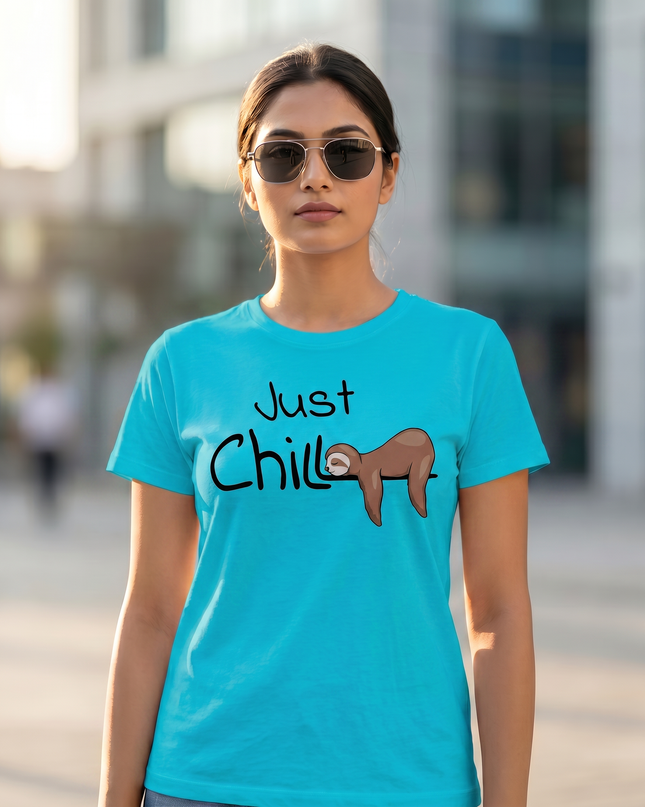 Just Chill Sloth Graphic Unisex Classic Crew T-Shirt