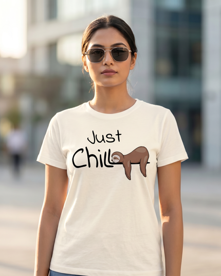 Just Chill Sloth Graphic Unisex Classic Crew T-Shirt