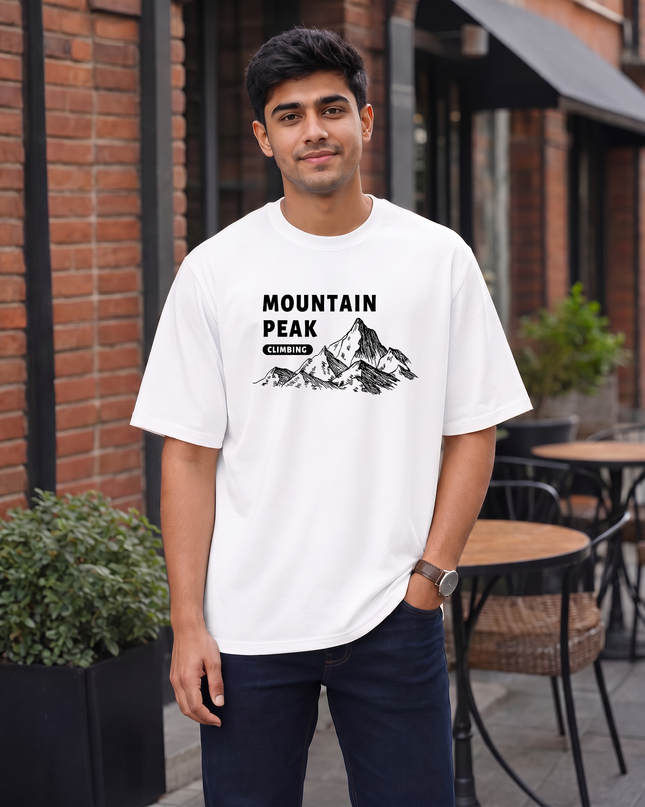 Mountain Peak Men's Oversized Classic T-Shirt