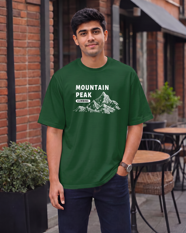 Mountain Peak Stylish Men's Oversized Classic T-Shirt