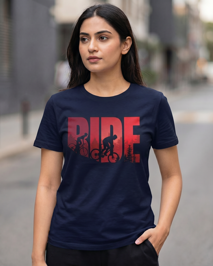 Ride Cycling Graphic Unisex Classic Crew T-Shirt