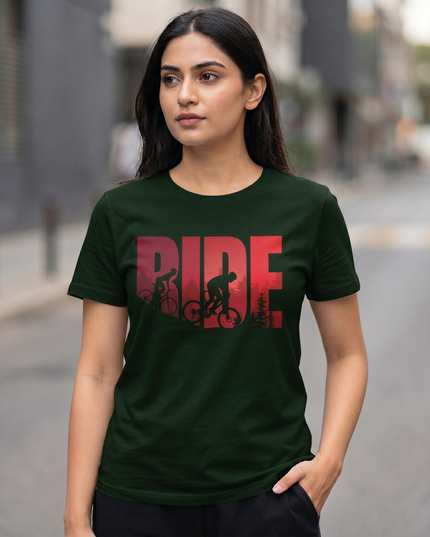 Ride Cycling Graphic Unisex Classic Crew T-Shirt