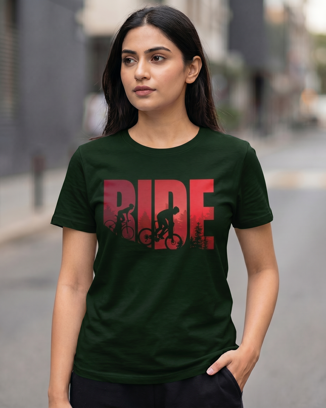 Ride Cycling Graphic Unisex Classic Crew T-Shirt
