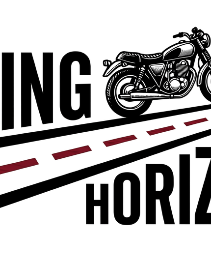Chasing Horizons Minimal Motorcycle Graphic Unisex Classic Crew T-Shirt