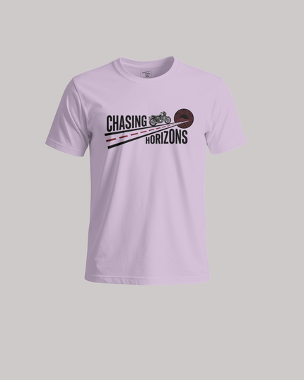 Chasing Horizons Minimal Motorcycle Graphic Unisex Classic Crew T-Shirt