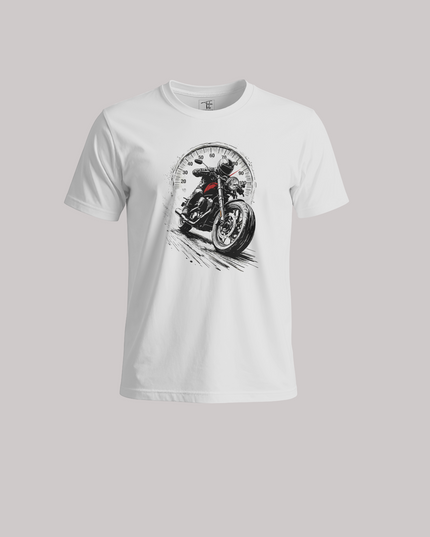 Speedometer Rider Motorcycle Graphic Unisex Classic Crew T-Shirt