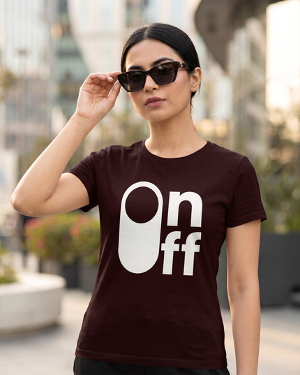 On Off Minimal Graphic Unisex Classic Crew T-Shirt