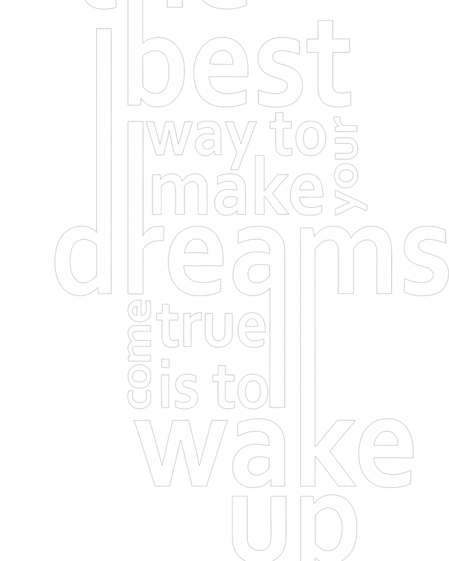 Wake Up Dreams Typography Graphic Unisex Classic Crew T-Shirt