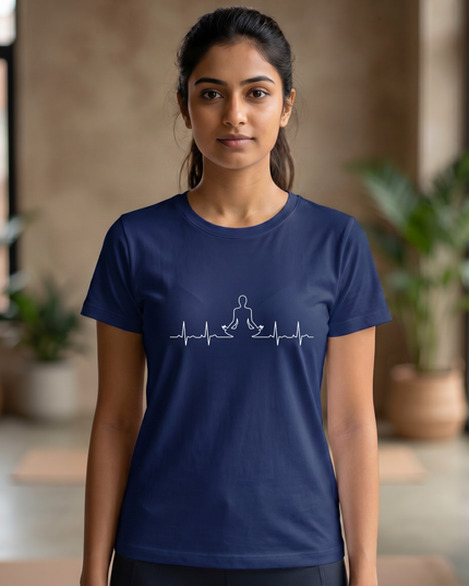 Meditation Heartbeat Pulse Unisex Classic Crew T-Shirt