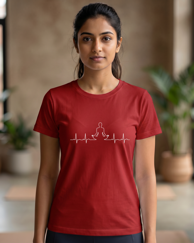 Meditation Heartbeat Pulse Unisex Classic Crew T-Shirt