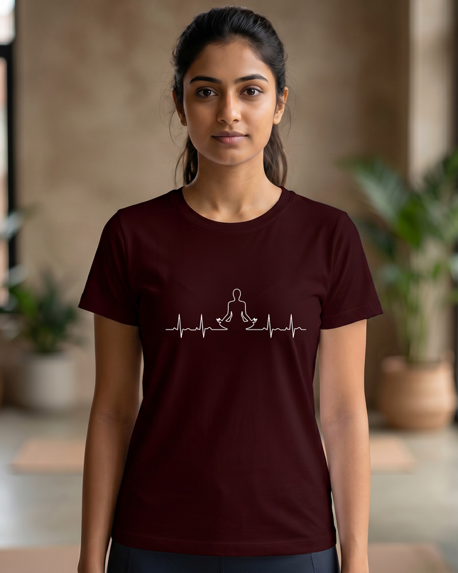 Meditation Heartbeat Pulse Unisex Classic Crew T-Shirt