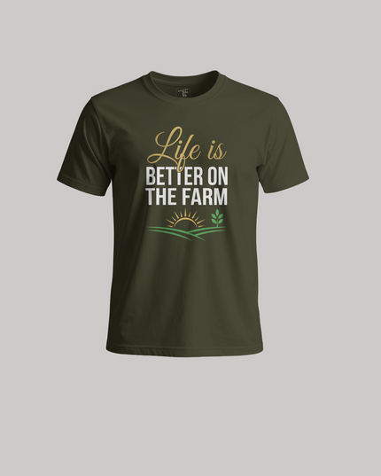 Life Is Better on the Farm Graphic Unisex Classic Crew T-Shirt
