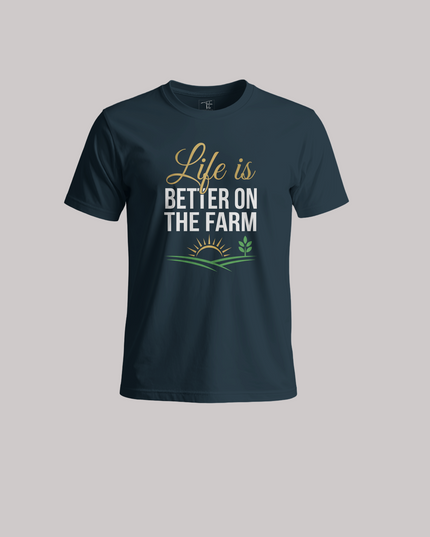 Life Is Better on the Farm Graphic Unisex Classic Crew T-Shirt