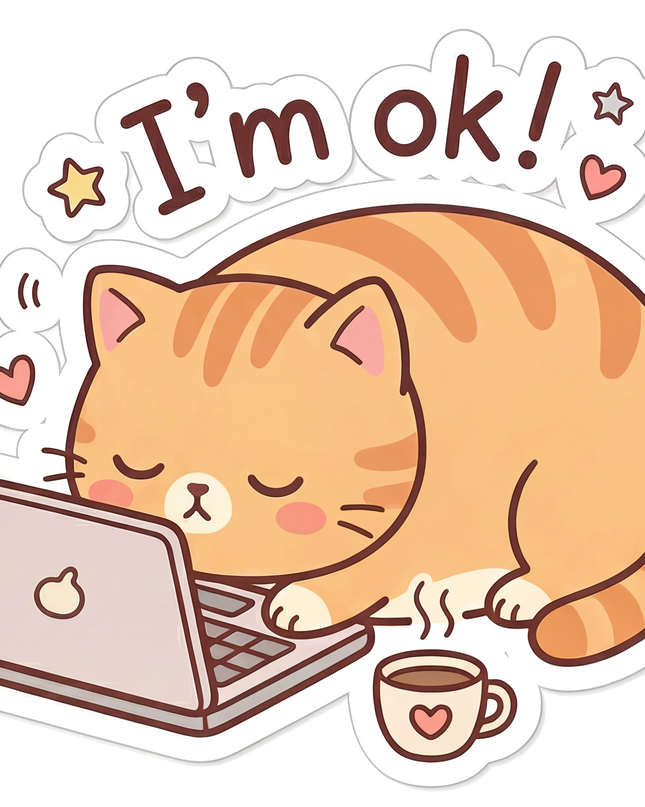 I’m Ok! Cat Unisex Classic Crew T-Shirt