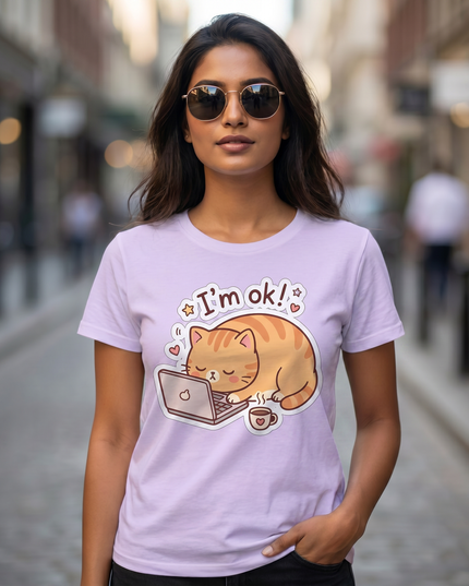 I’m Ok! Cat Unisex Classic Crew T-Shirt