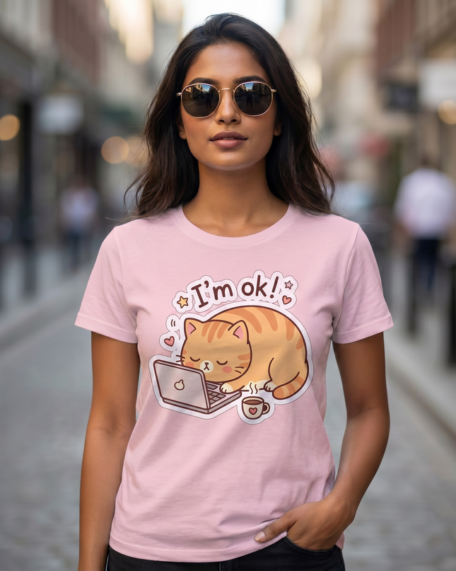 I’m Ok! Cat Unisex Classic Crew T-Shirt