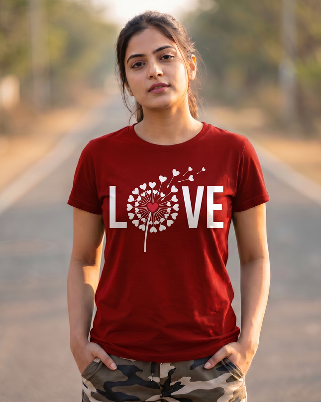Love Dandelion Graphic Unisex Classic Crew T-Shirt