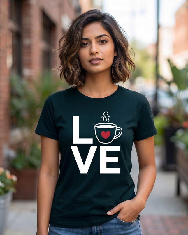 Coffee Love Graphic Unisex Classic Crew T-Shirt