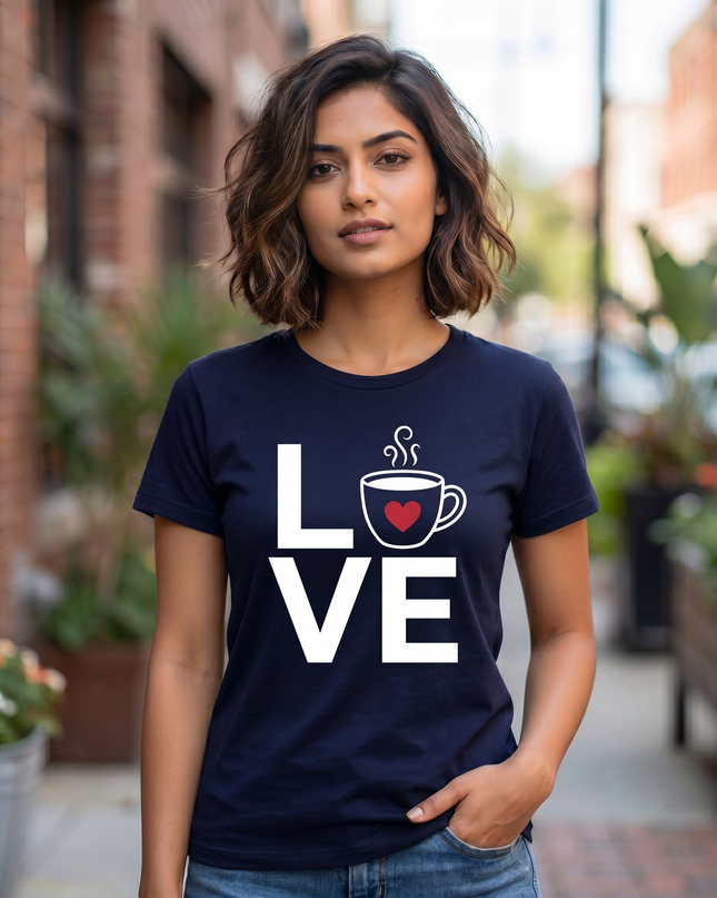 Coffee Love Graphic Unisex Classic Crew T-Shirt