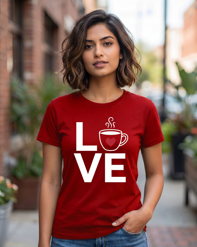 Coffee Love Graphic Unisex Classic Crew T-Shirt