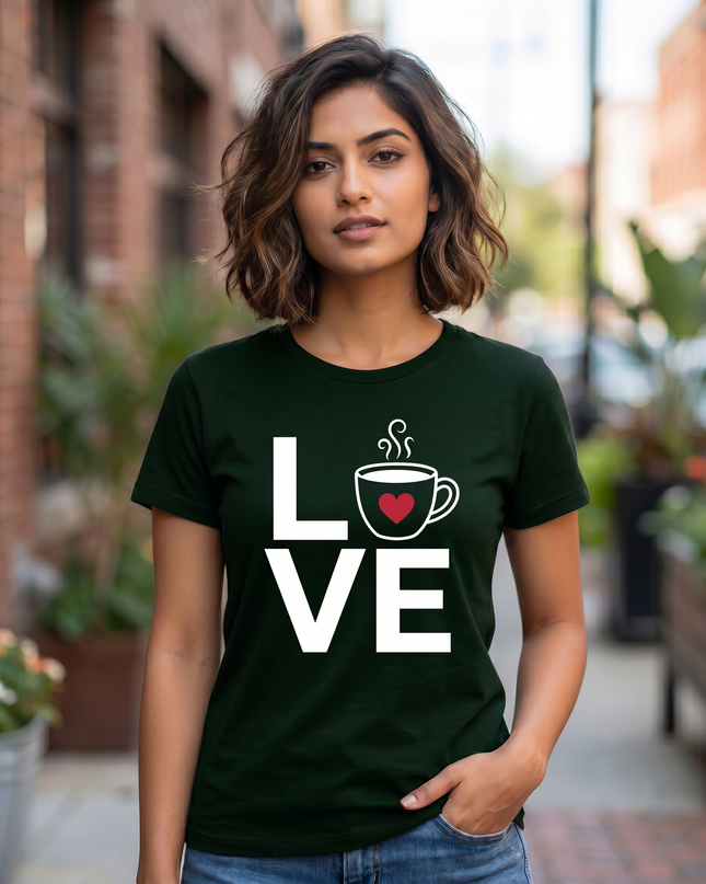 Coffee Love Graphic Unisex Classic Crew T-Shirt