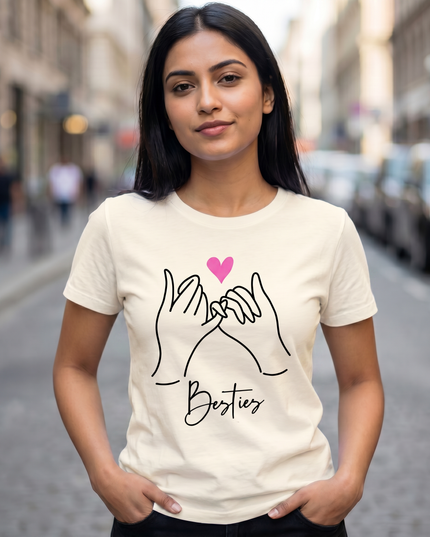 Pinky Promise Besties Unisex Classic Crew T-Shirt