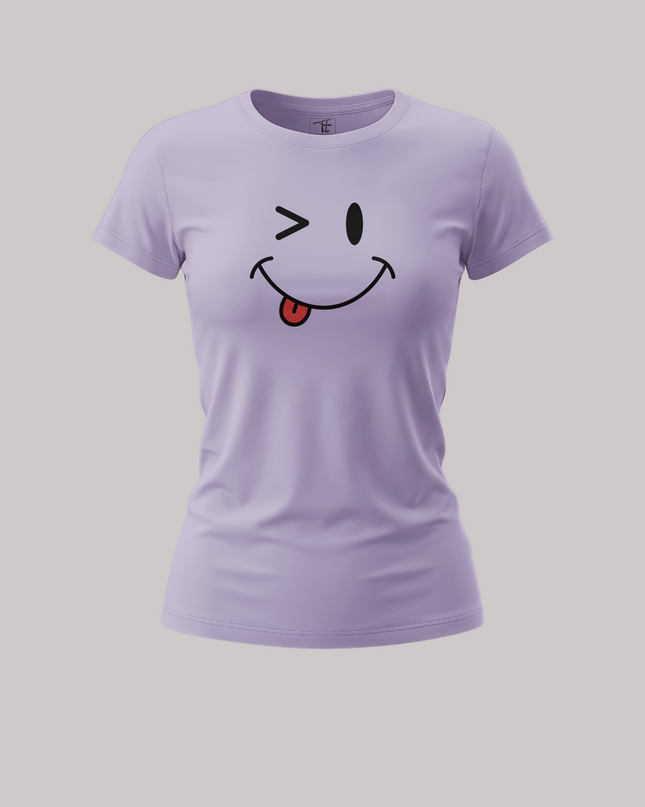 Winking Smiley Face Graphic Women's Classic T-Shirt