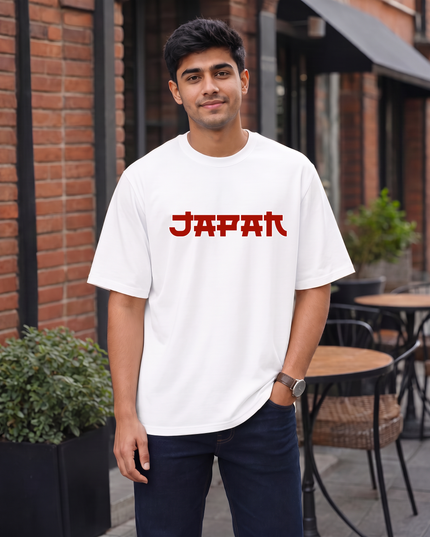 Japan Minimal Graphic Oversized Classic T-Shirt